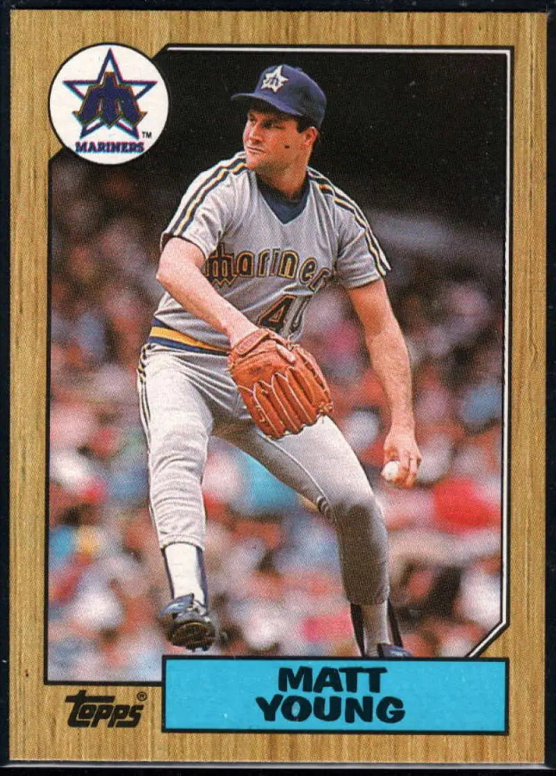 1987 Topps #19 Matt Young EX Excellent Seattle Mariners Baseball Card - Baseball Card Single
