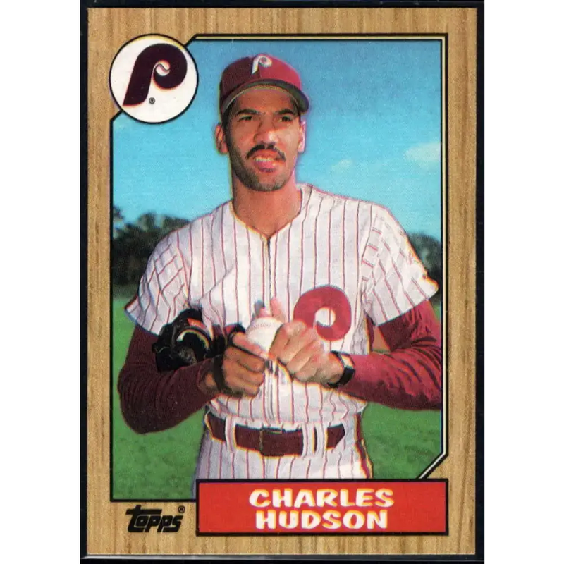 1987 Topps #191 Charles Hudson EX Excellent Philadelphia Phillies Baseball Card - Baseball Card Single