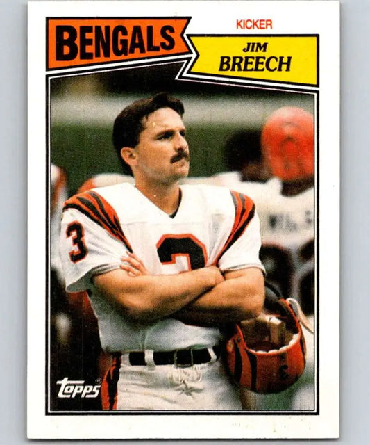1987 Topps #191 Jim Breech EX Excellent Cincinnati Bengals Football Card - Football Card Single