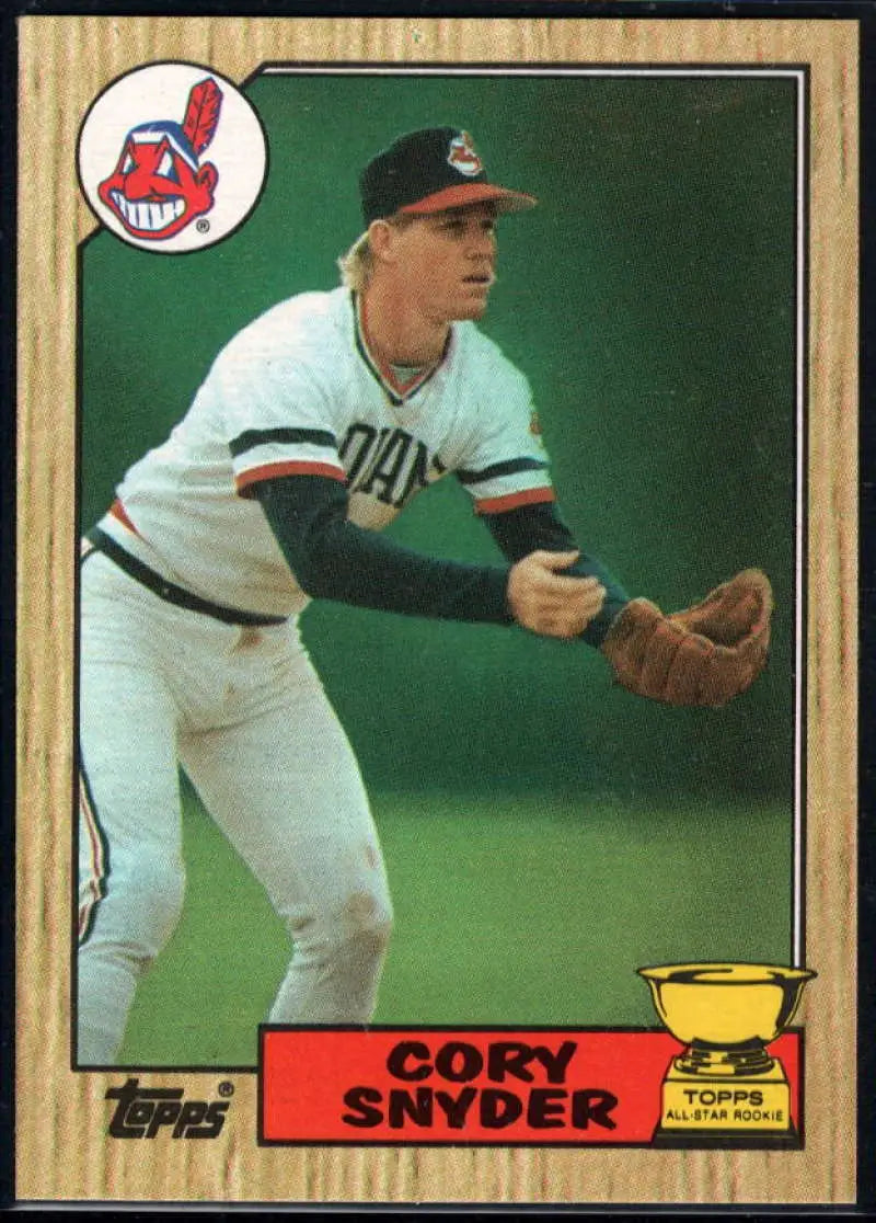 1987 Topps #192 Cory Snyder EX Excellent Cleveland Indians Baseball Card - Baseball Card Single