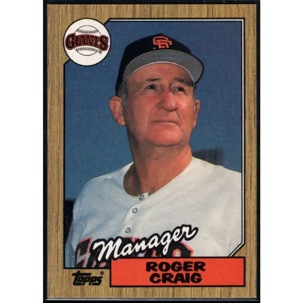 1987 Topps #193 Roger Craig EX Excellent San Francisco Giants Baseball Card - Baseball Card Single