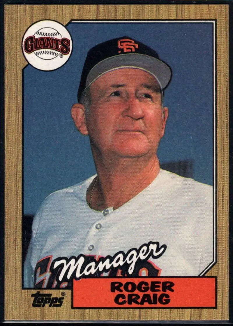 1987 Topps #193 Roger Craig EX Excellent San Francisco Giants Baseball Card - Baseball Card Single