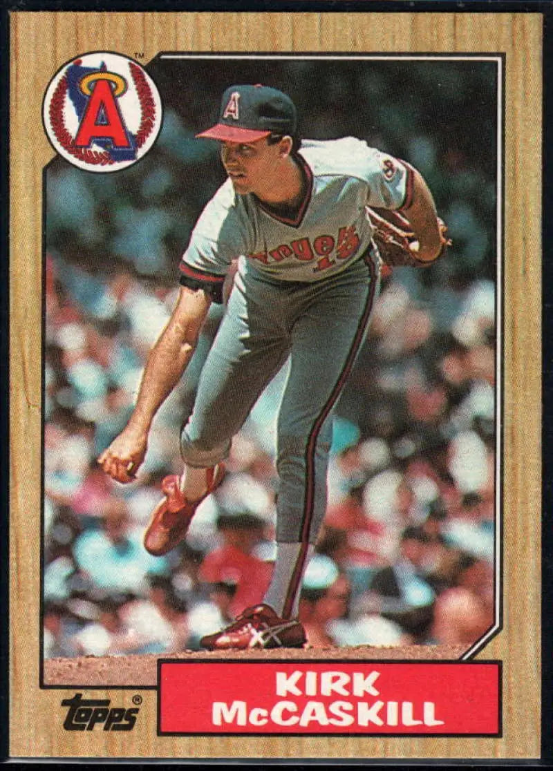 1987 Topps #194 Kirk McCaskill EX Excellent California Angels Baseball Card - Baseball Card Single