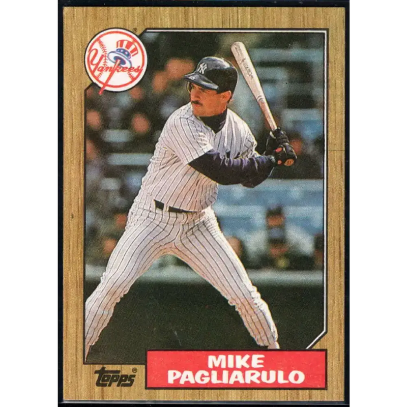 1987 Topps #195 Mike Pagliarulo EX Excellent New York Yankees Baseball Card - Baseball Card Single