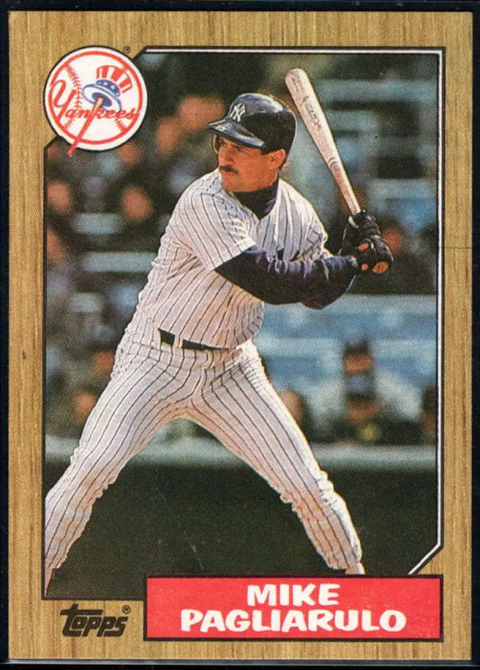 1987 Topps #195 Mike Pagliarulo EX Excellent New York Yankees Baseball Card - Baseball Card Single