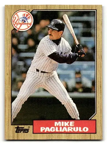 1987 Topps Mike Pagliarulo Yankees baseball card with original gloss product ID 60994