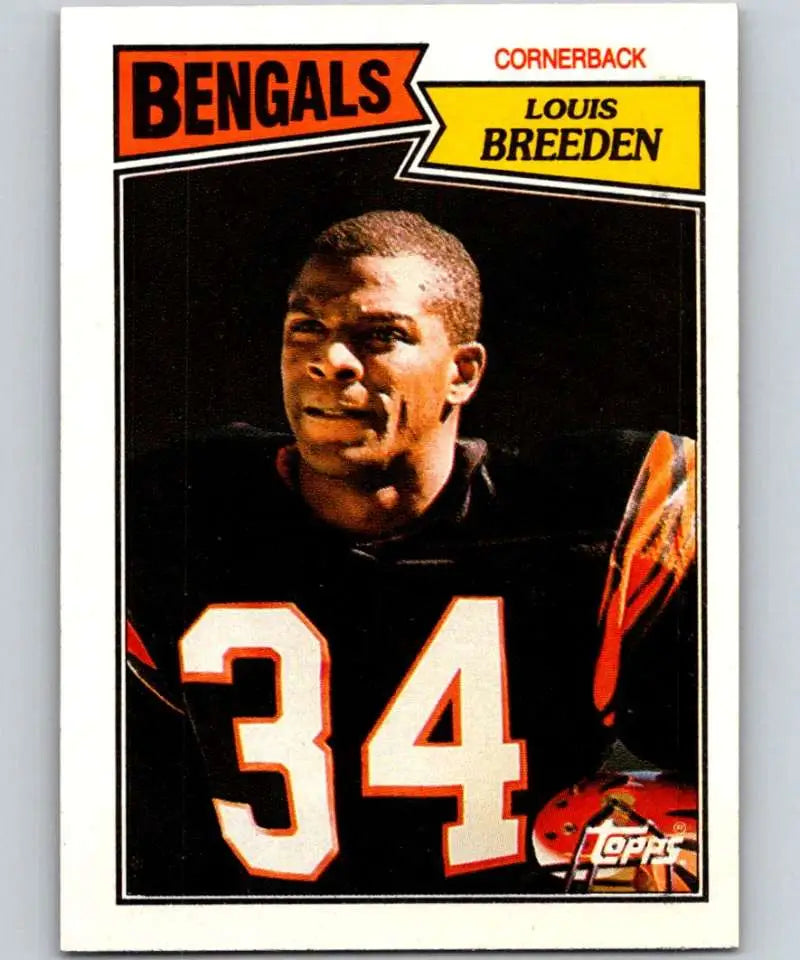 1987 Topps #197 Louis Breeden EX Excellent Cincinnati Bengals Football Card - Football Card Single