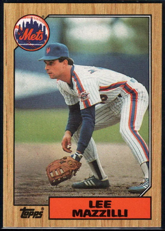 1987 Topps #198 Lee Mazzilli EX Excellent New York Mets Baseball Card - Baseball Card Single