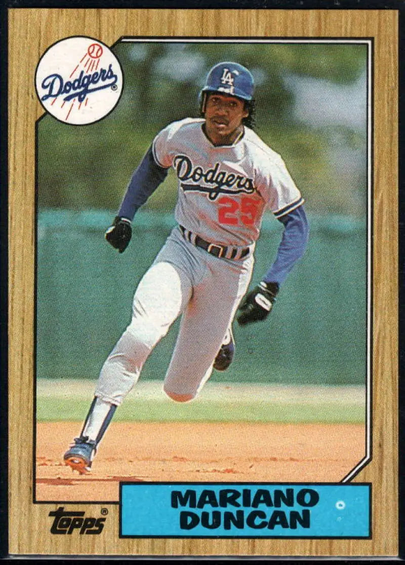 1987 Topps #199 Mariano Duncan EX Excellent Los Angeles Dodgers Baseball Card - Baseball Card Single