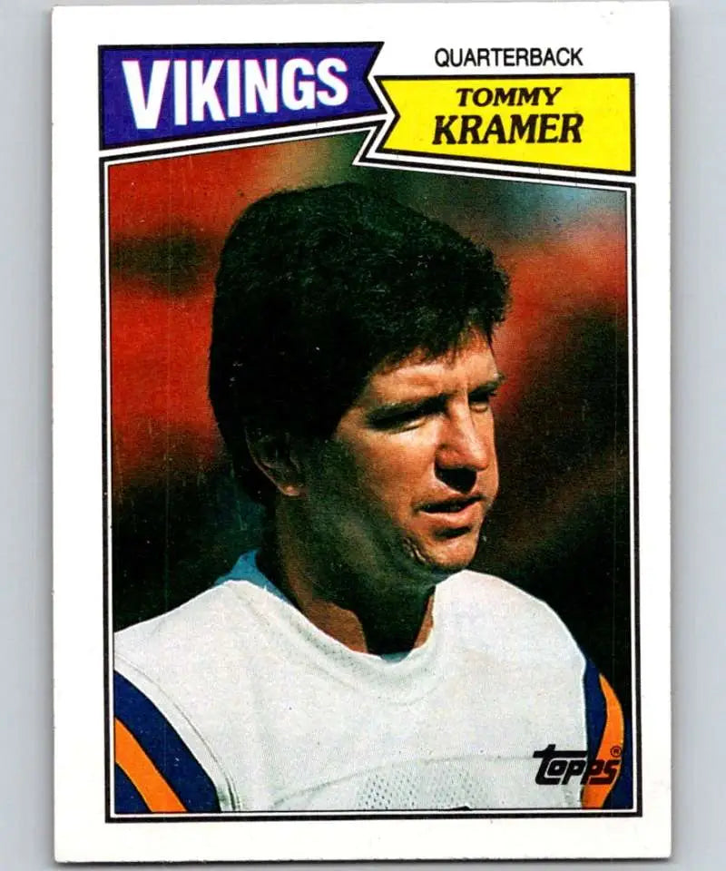 1987 Topps #199 Tommy Kramer EX Excellent Minnesota Vikings Football Card - Football Card Single