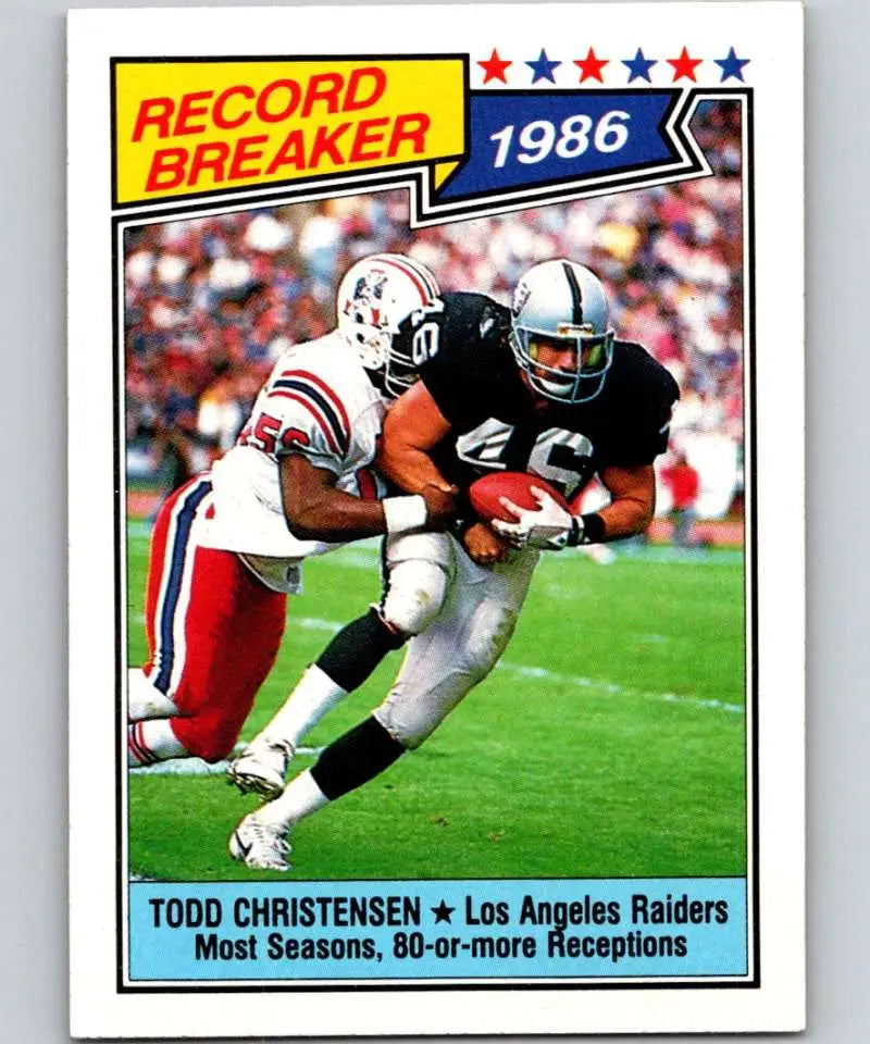 1987 Topps #2 Todd Christensen EX Excellent Los Angeles Raiders Football Card - Football Card Single