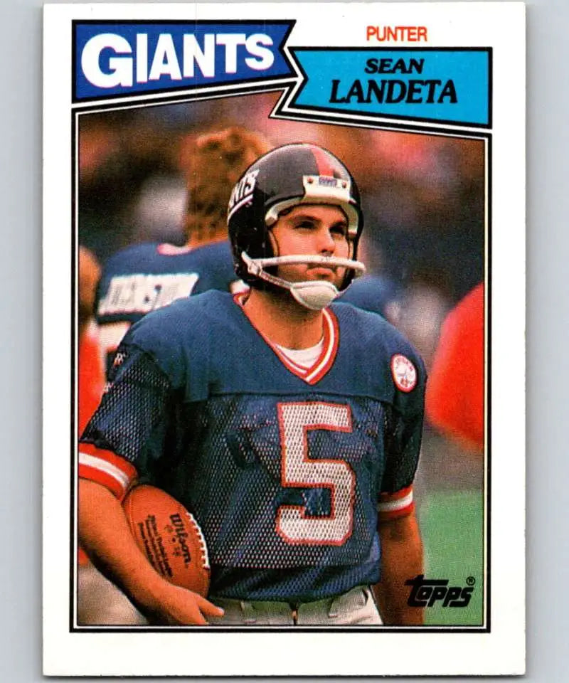 1987 Topps #20 Sean Landeta EX Excellent New York Giants Football Card - Football Card Single