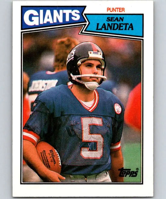 1987 Topps #20 Sean Landeta EX Excellent New York Giants Football Card - Football Card Single