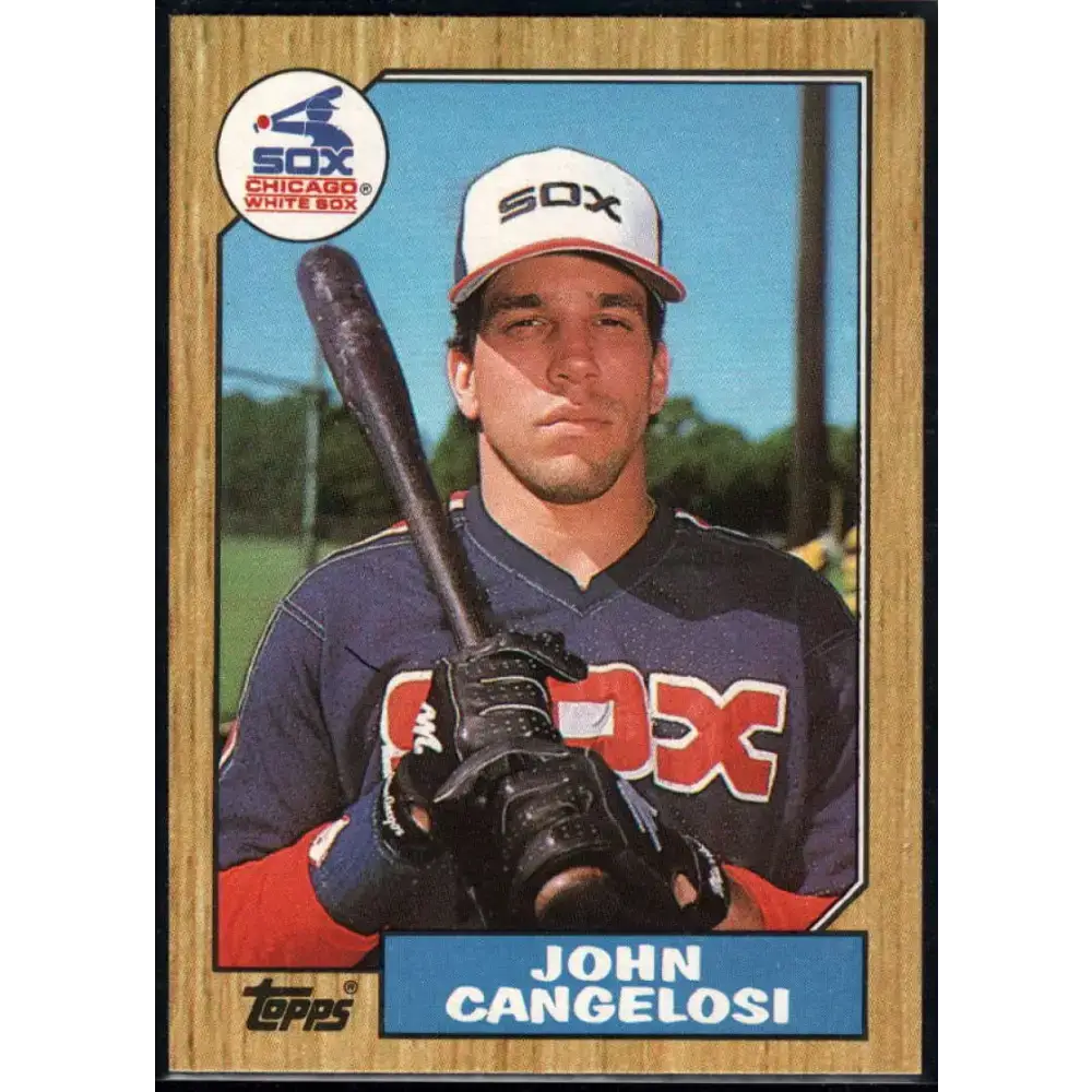 1987 Topps #201 John Cangelosi EX Excellent RC Rookie Chicago White Sox Baseball Card - Baseball Card Single