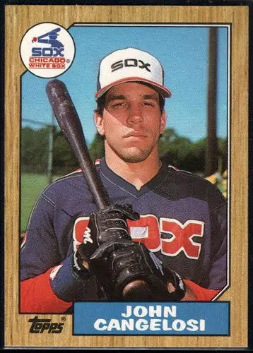 Original gloss 1987 Topps John Cangelosi rookie White Sox baseball card