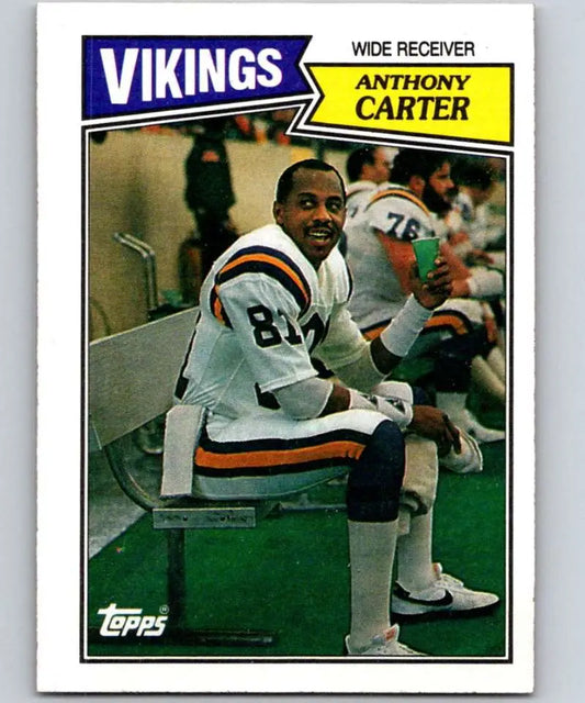 1987 Topps #202 Anthony Carter EX Excellent Minnesota Vikings Football Card - Football Card Single