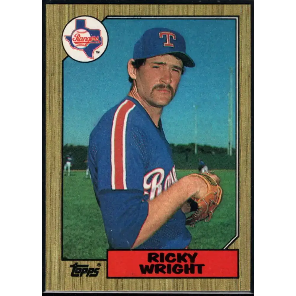 1987 Topps #202 Ricky Wright EX Excellent Texas Rangers Baseball Card - Baseball Card Single