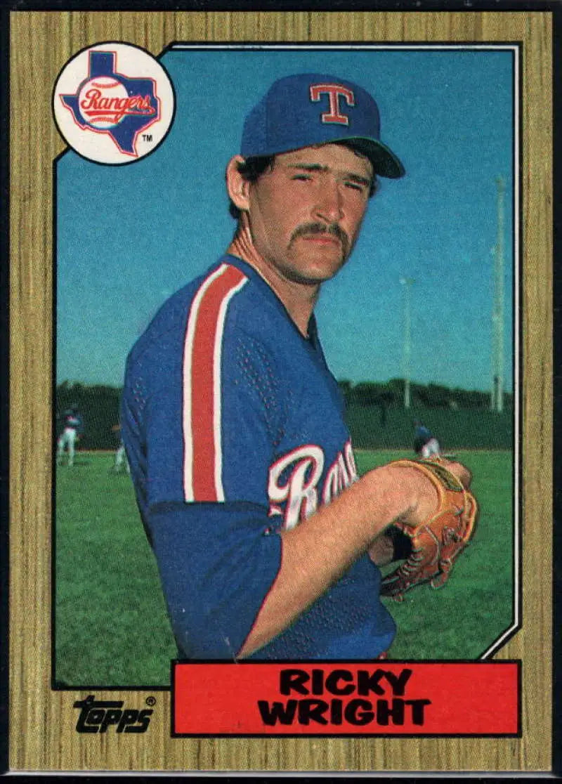 1987 Topps #202 Ricky Wright EX Excellent Texas Rangers Baseball Card - Baseball Card Single