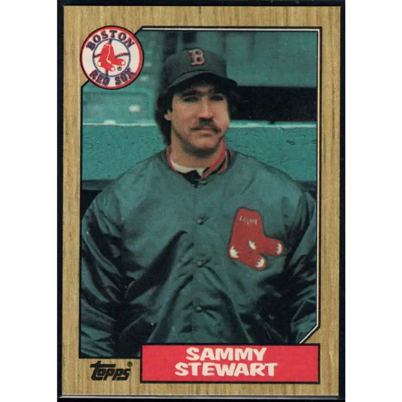 1987 Topps #204 Sammy Stewart EX Excellent Boston Red Sox Baseball Card - Baseball Card Single