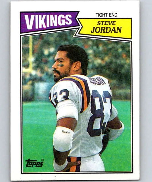 1987 Topps #204 Steve Jordan EX Excellent Minnesota Vikings Football Card - Football Card Single