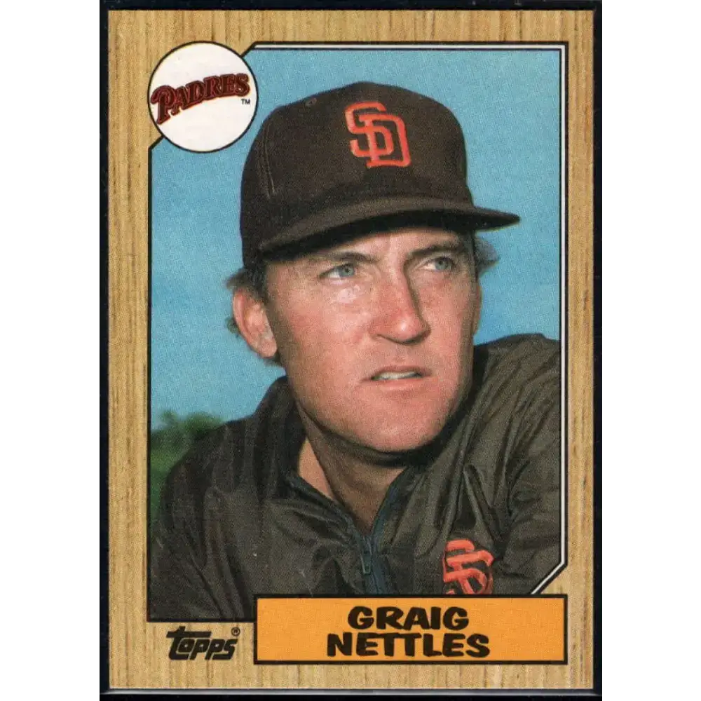 1987 Topps #205 Graig Nettles EX Excellent San Diego Padres Baseball Card - Baseball Card Single