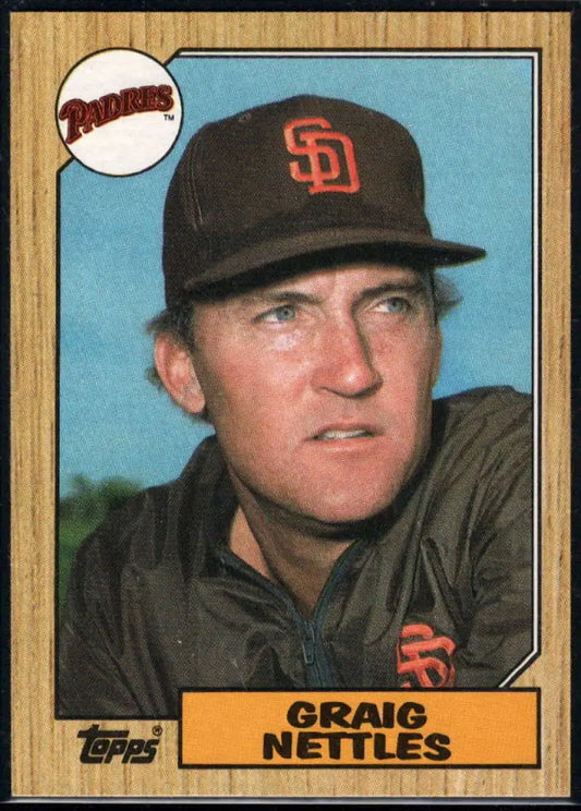 1987 Topps #205 Graig Nettles EX Excellent San Diego Padres Baseball Card - Baseball Card Single