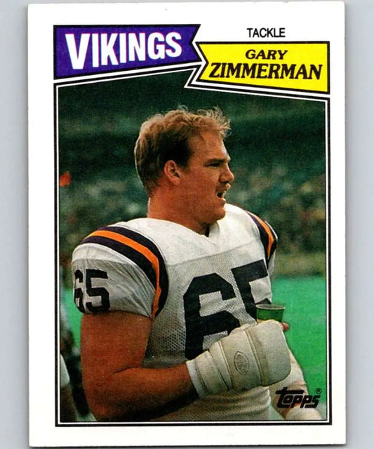 1987 Topps #207 Gary Zimmerman EX Excellent RC Rookie Minnesota Vikings Football Card - Football Card Single