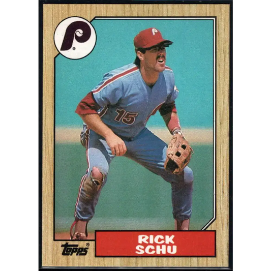 1987 Topps #209 Rick Schu EX Excellent Philadelphia Phillies Baseball Card