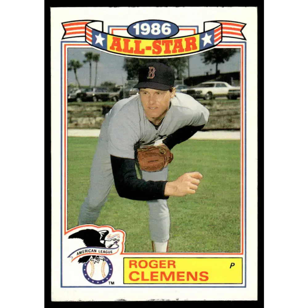 1987 Topps #21 Roger Clemens EX/NM Boston Red Sox Baseball Card