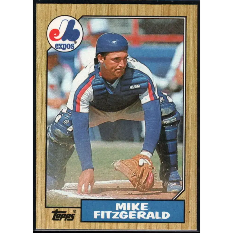 1987 Topps #212 Mike Fitzgerald EX Excellent Montreal Expos Baseball Card - Baseball Card Single