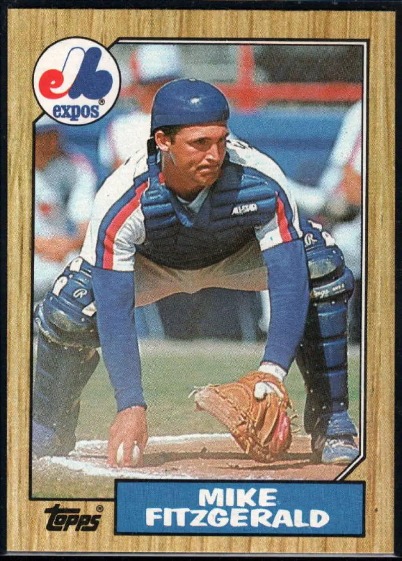 1987 Topps #212 Mike Fitzgerald EX Excellent Montreal Expos Baseball Card - Baseball Card Single