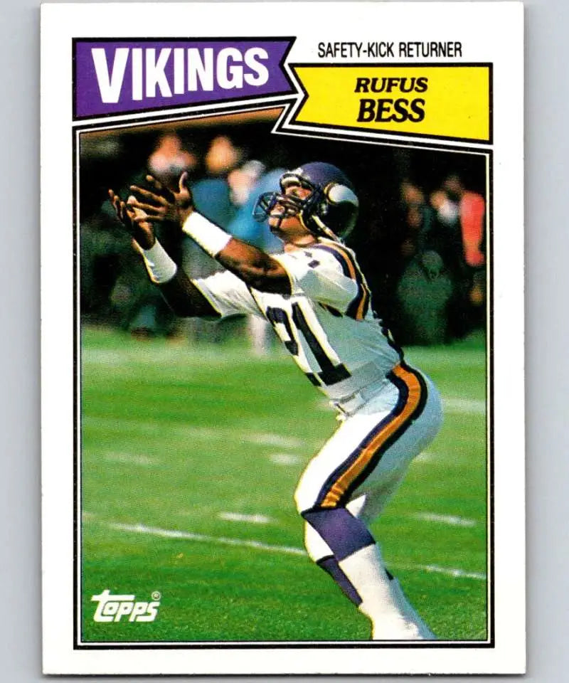 1987 Topps #212 Rufus Bess EX Excellent Minnesota Vikings Football Card - Football Card Single