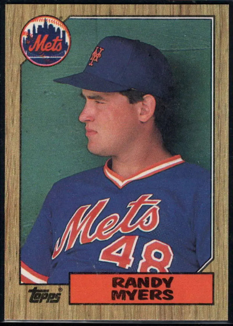 1987 Topps #213 Randy Myers EX Excellent RC Rookie New York Mets Baseball Card - Baseball Card Single