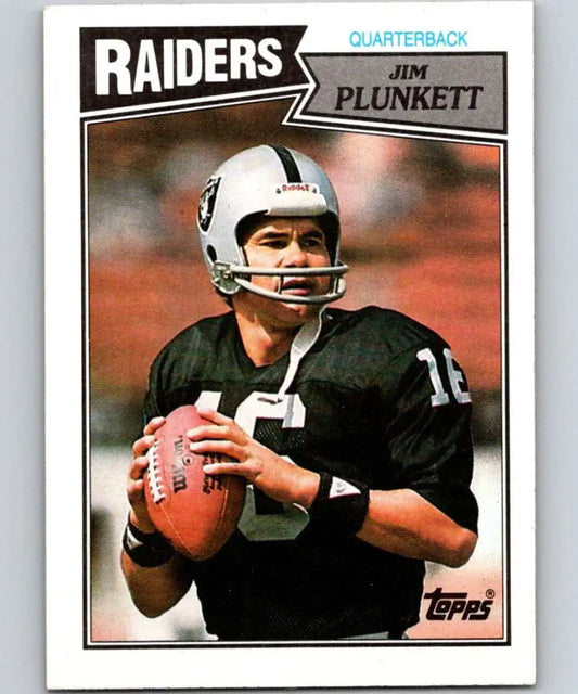 1987 Topps #214 Jim Plunkett EX Excellent Los Angeles Raiders Football Card - Football Card Single