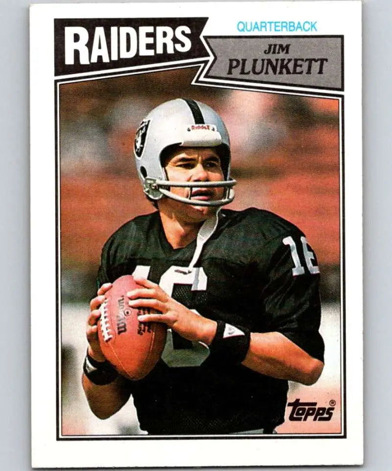 1987 Topps #214 Jim Plunkett EX Excellent Los Angeles Raiders Football Card - Football Card Single