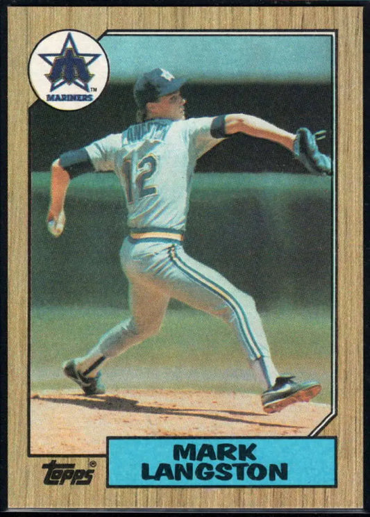 1987 Topps #215 Mark Langston EX Excellent Seattle Mariners Baseball Card - Baseball Card Single