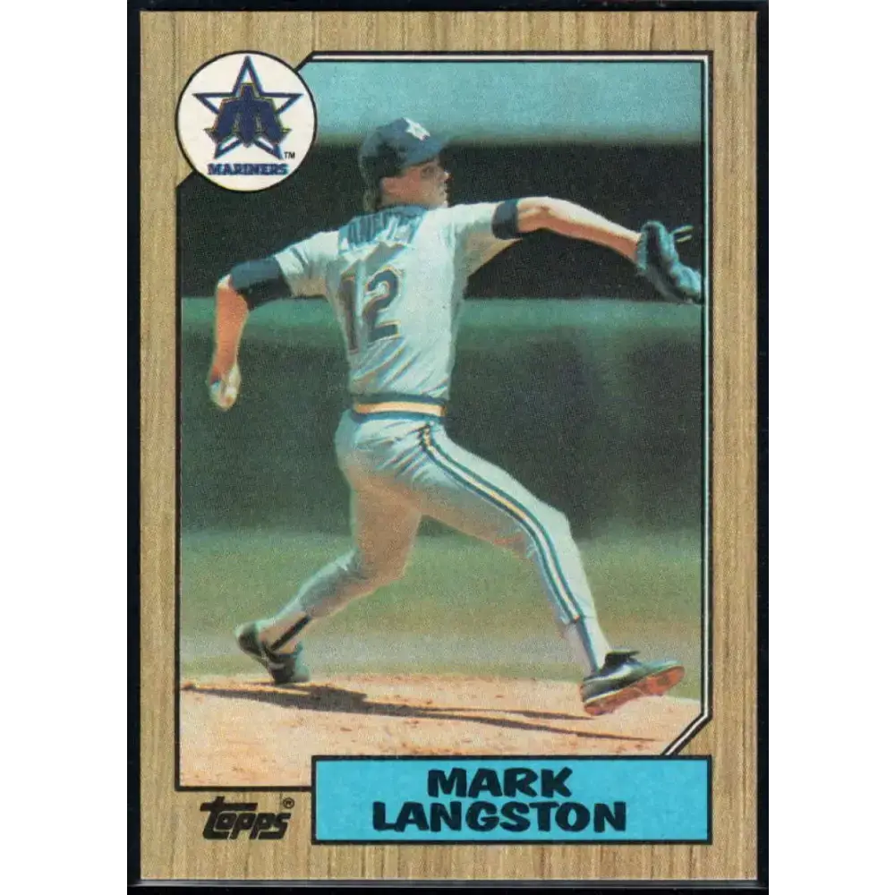 1987 Topps #215 Mark Langston EX Excellent Seattle Mariners Baseball Card - Baseball Card Single