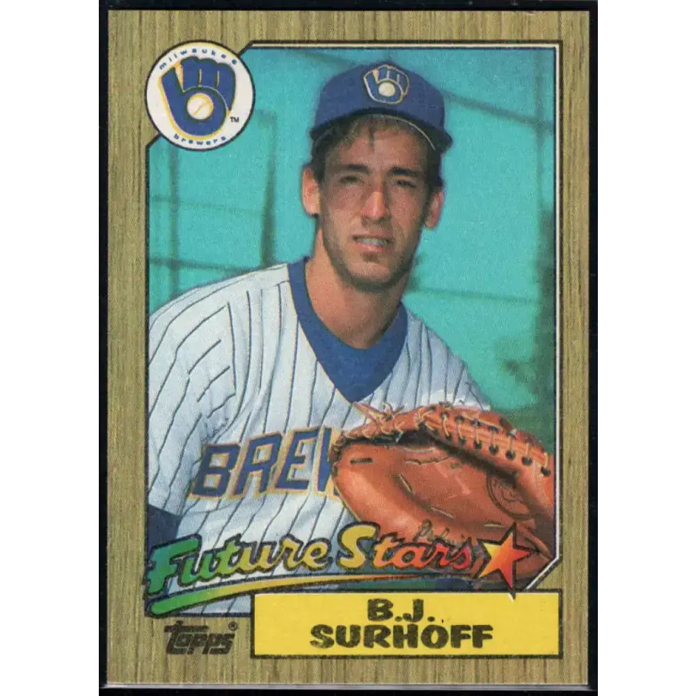 1987 Topps #216 B.J. Surhoff EX Excellent RC Rookie Milwaukee Brewers Baseball Card
