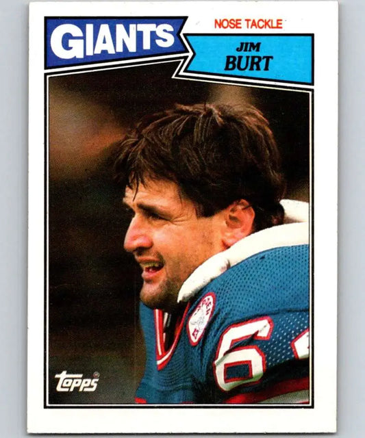 1987 Topps #22 Jim Burt EX Excellent New York Giants Football Card - Football Card Single