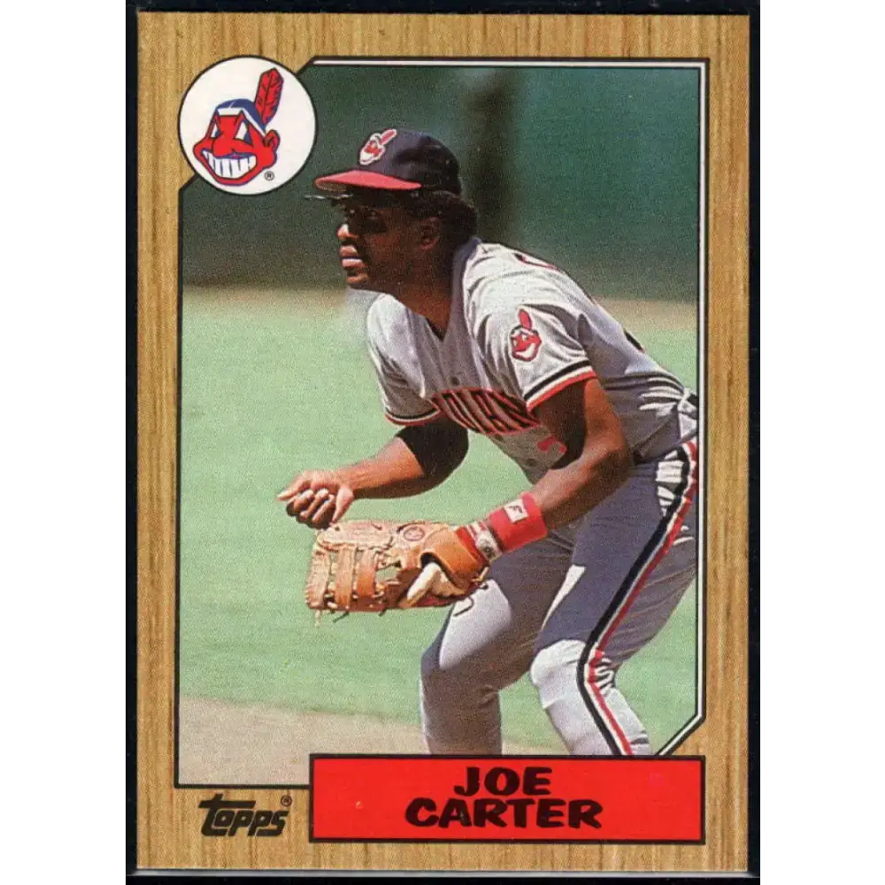 1987 Topps #220 Joe Carter EX Excellent Cleveland Indians Baseball Card - Baseball Card Single