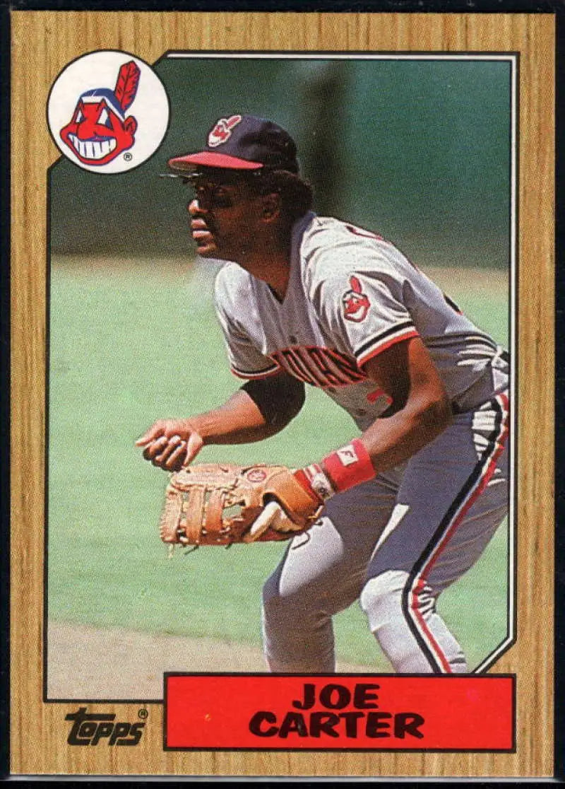 1987 Topps #220 Joe Carter EX Excellent Cleveland Indians Baseball Card - Baseball Card Single