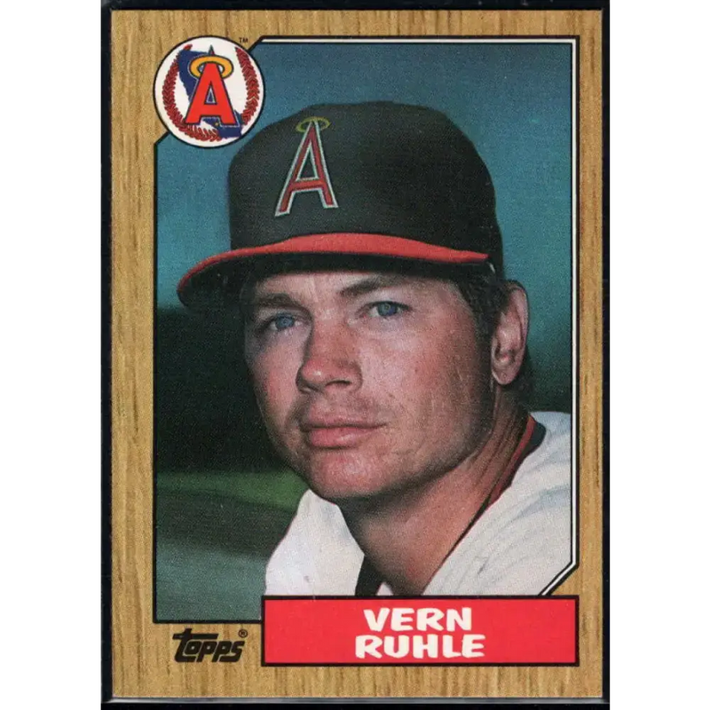 1987 Topps #221 Vern Ruhle EX Excellent California Angels Baseball Card - Baseball Card Single