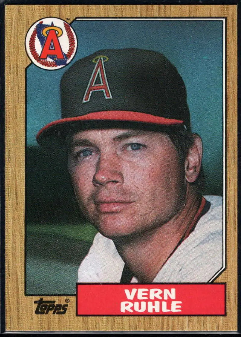 1987 Topps #221 Vern Ruhle EX Excellent California Angels Baseball Card - Baseball Card Single
