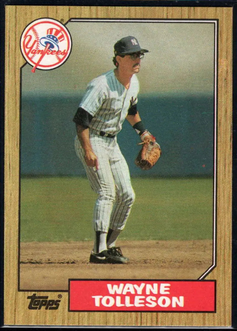 1987 Topps #224 Wayne Tolleson EX Excellent New York Yankees Baseball Card - Baseball Card Single