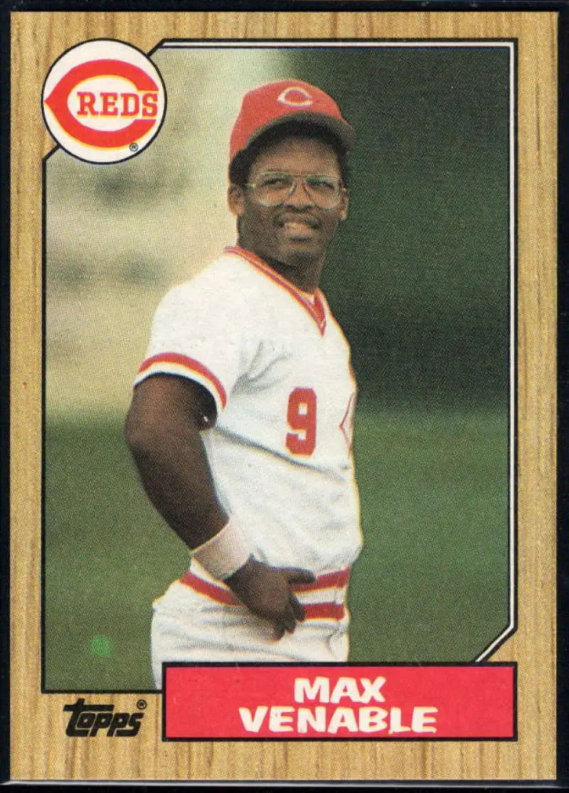 1987 Topps #226 Max Venable EX Excellent Cincinnati Reds Baseball Card - Baseball Card Single