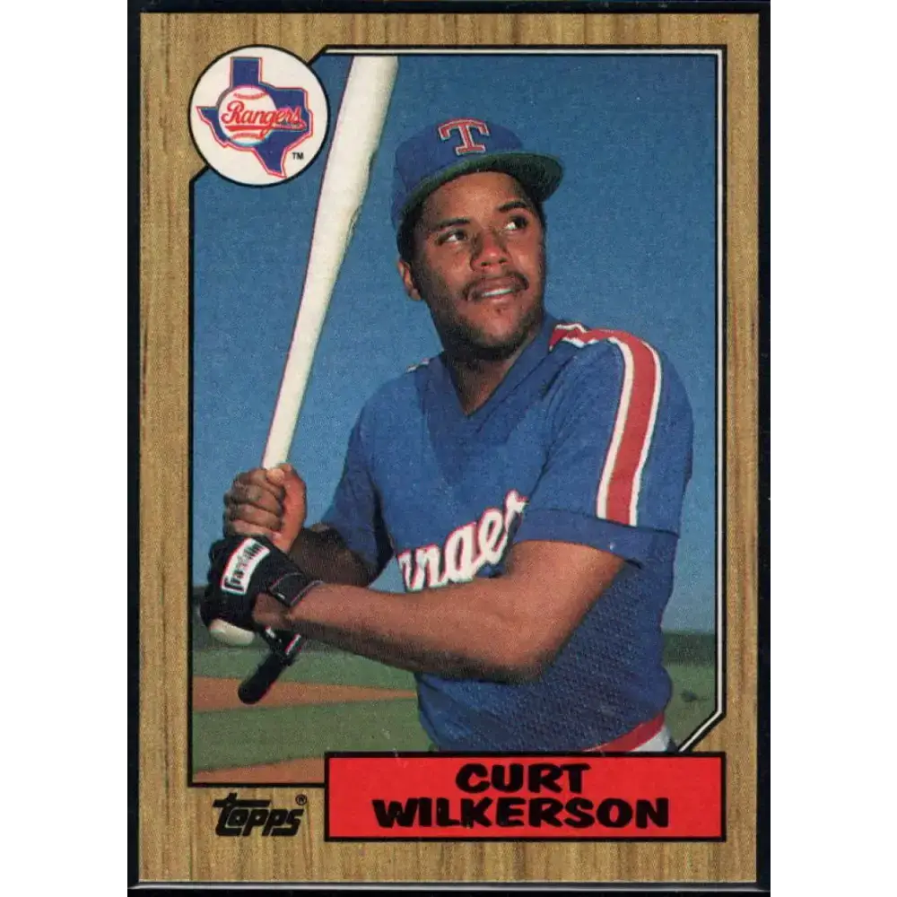 1987 Topps #228 Curtis Wilkerson EX Excellent Texas Rangers Baseball Card - Baseball Card Single