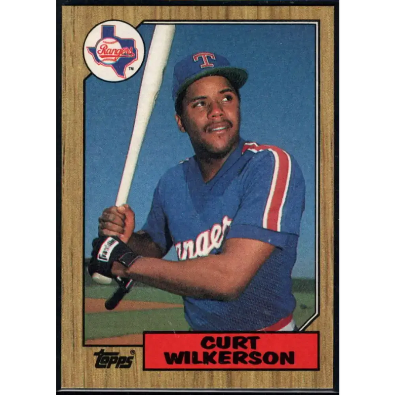 1987 Topps #228 Curtis Wilkerson EX Excellent Texas Rangers Baseball Card - Baseball Card Single