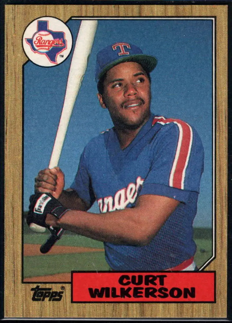 1987 Topps #228 Curtis Wilkerson EX Excellent Texas Rangers Baseball Card - Baseball Card Single
