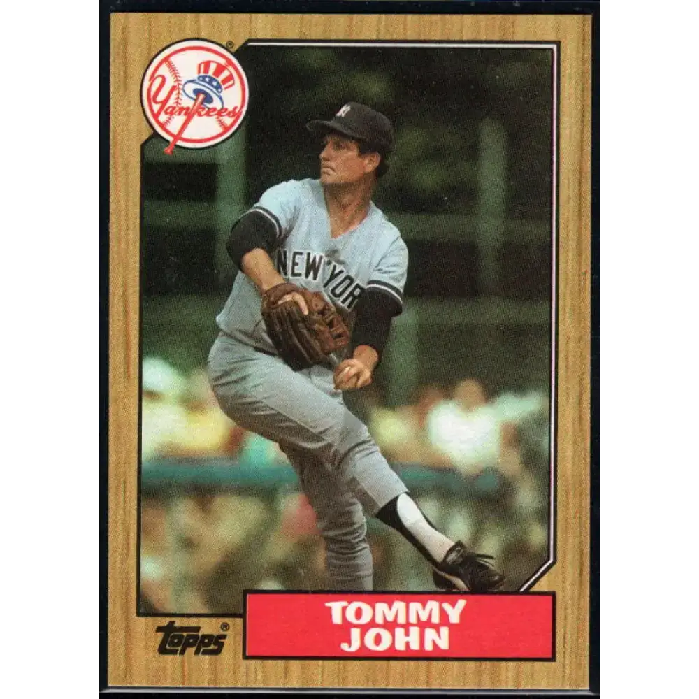 1987 Topps #236 Tommy John EX Excellent New York Yankees Baseball Card - Baseball Card Single