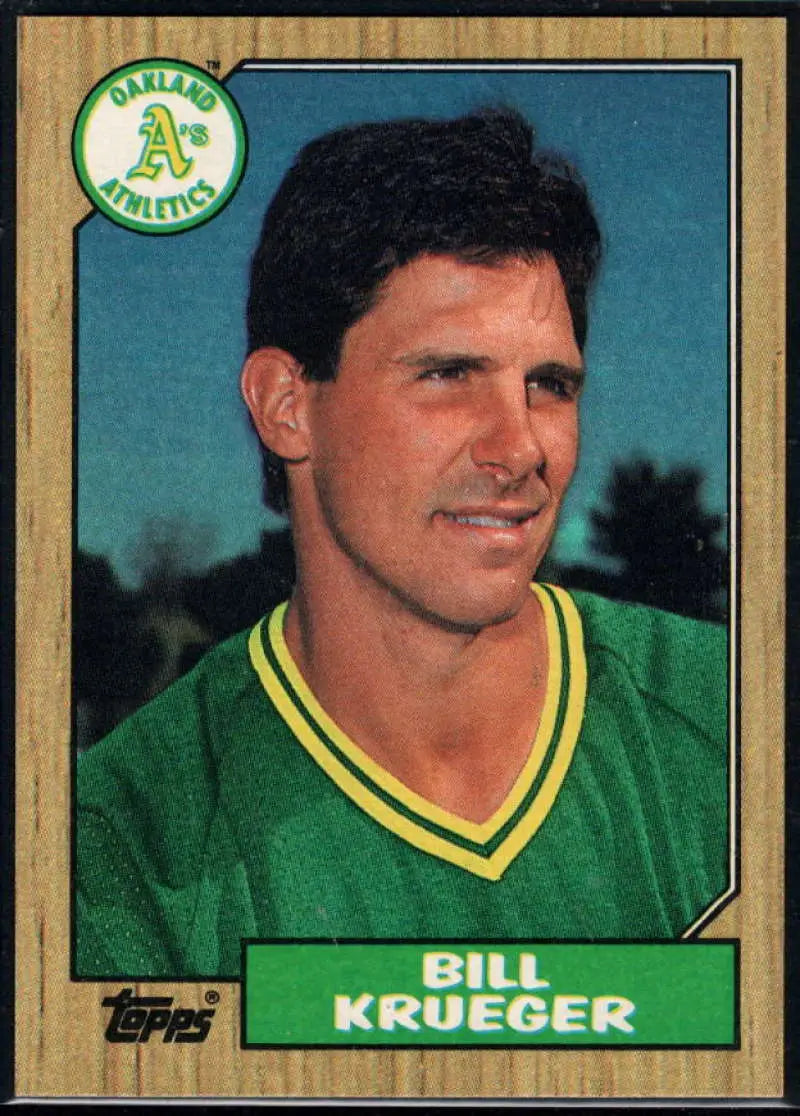 1987 Topps #238 Bill Krueger EX Excellent Oakland Athletics Baseball Card - Baseball Card Single